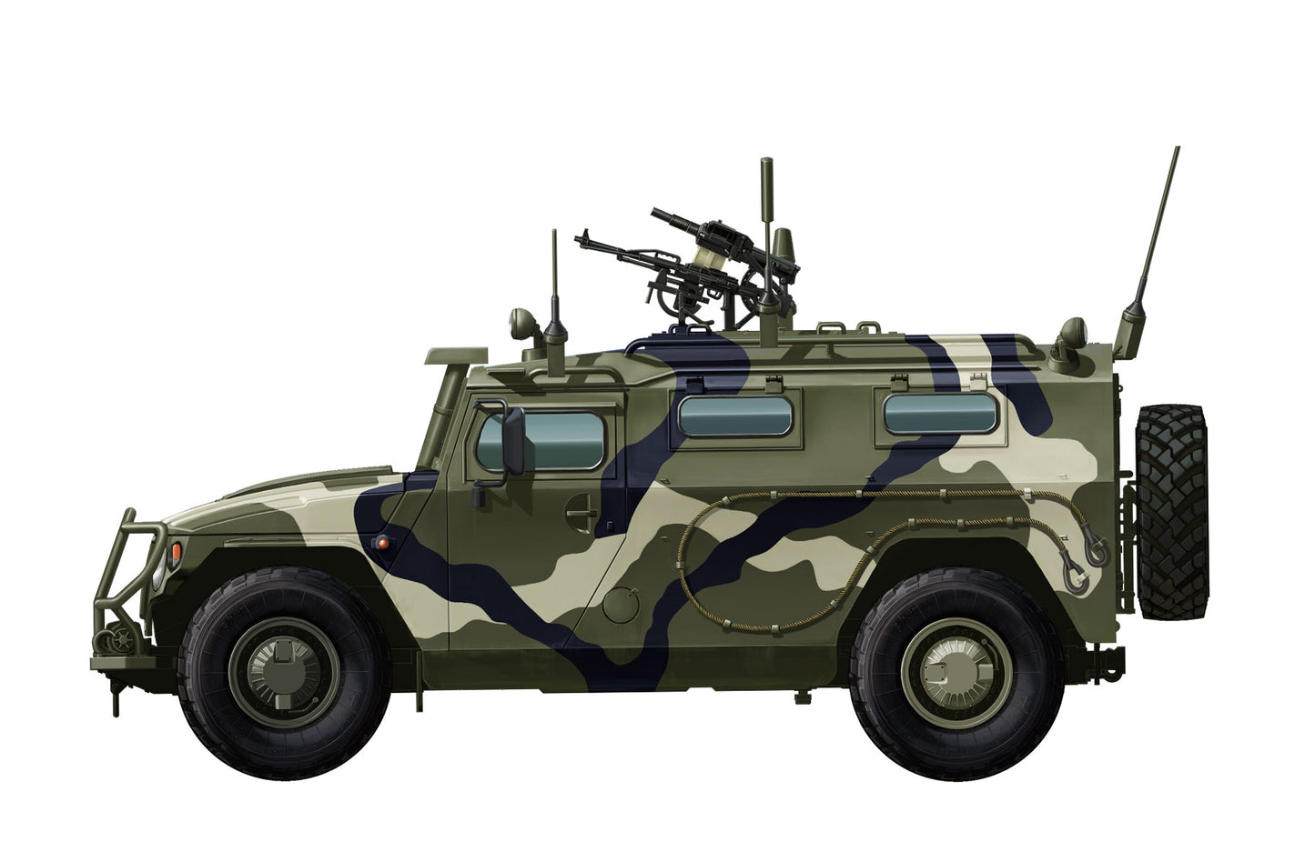 Meng 1/35 RUSSIAN ARMORED HIGH-MOBILITY VEHICLE GAZ-233014 STS “TIGER” Plastic Model Kit VS-003