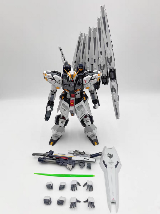 [In Stock] V-Tiger MG 1/100 RX-93 V Nu Gundam GK style Model Kit w/ Metal Frame