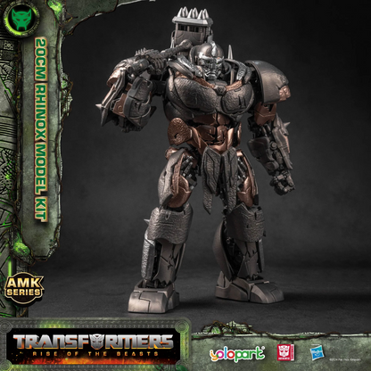 [In Stock] Yolopark Transformers Rise of the Beasts AMK Series 20cm Rhinox Pre-assembled Model Kit with Optimus Prime’s weapons