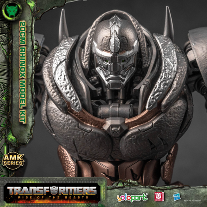 [In Stock] Yolopark Transformers Rise of the Beasts AMK Series 20cm Rhinox Pre-assembled Model Kit with Optimus Prime’s weapons