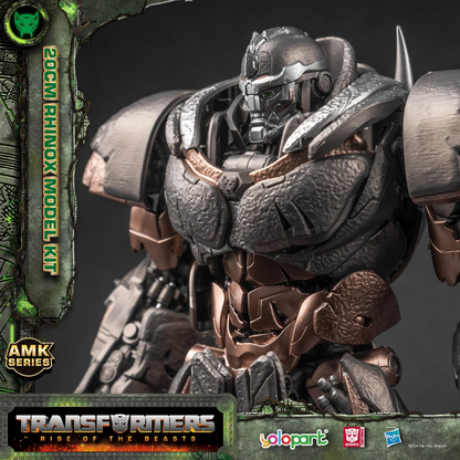 [In Stock] Yolopark Transformers Rise of the Beasts AMK Series 20cm Rhinox Pre-assembled Model Kit with Optimus Prime’s weapons