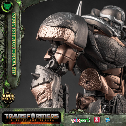 [In Stock] Yolopark Transformers Rise of the Beasts AMK Series 20cm Rhinox Pre-assembled Model Kit with Optimus Prime’s weapons