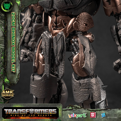 [In Stock] Yolopark Transformers Rise of the Beasts AMK Series 20cm Rhinox Pre-assembled Model Kit with Optimus Prime’s weapons