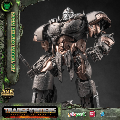 [In Stock] Yolopark Transformers Rise of the Beasts AMK Series 20cm Rhinox Pre-assembled Model Kit with Optimus Prime’s weapons