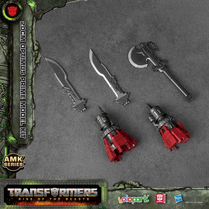 [In Stock] Yolopark Transformers Rise of the Beasts AMK Series 20cm Rhinox Pre-assembled Model Kit with Optimus Prime’s weapons
