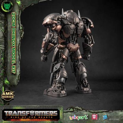 [In Stock] Yolopark Transformers Rise of the Beasts AMK Series 20cm Rhinox Pre-assembled Model Kit with Optimus Prime’s weapons