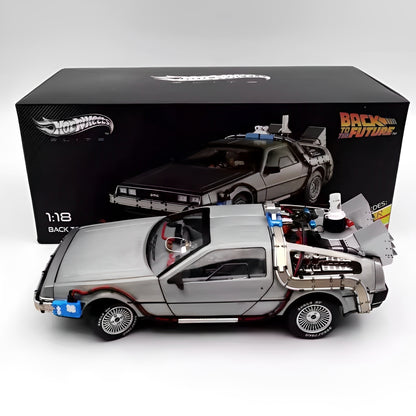 [In Stock] Hot Wheels 1:18 Elite Back To The Future DMC DeLorean Diecast Car