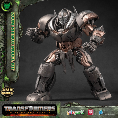 [In Stock] Yolopark Transformers Rise of the Beasts AMK Series 20cm Rhinox Pre-assembled Model Kit with Optimus Prime’s weapons