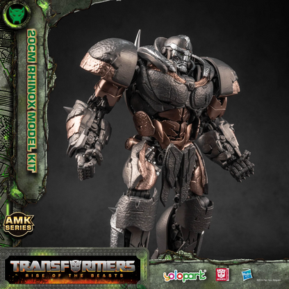 [In Stock] Yolopark Transformers Rise of the Beasts AMK Series 20cm Rhinox Pre-assembled Model Kit with Optimus Prime’s weapons