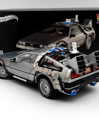 [In Stock] Hot Wheels 1:18 Elite Back To The Future DMC DeLorean Diecast Car