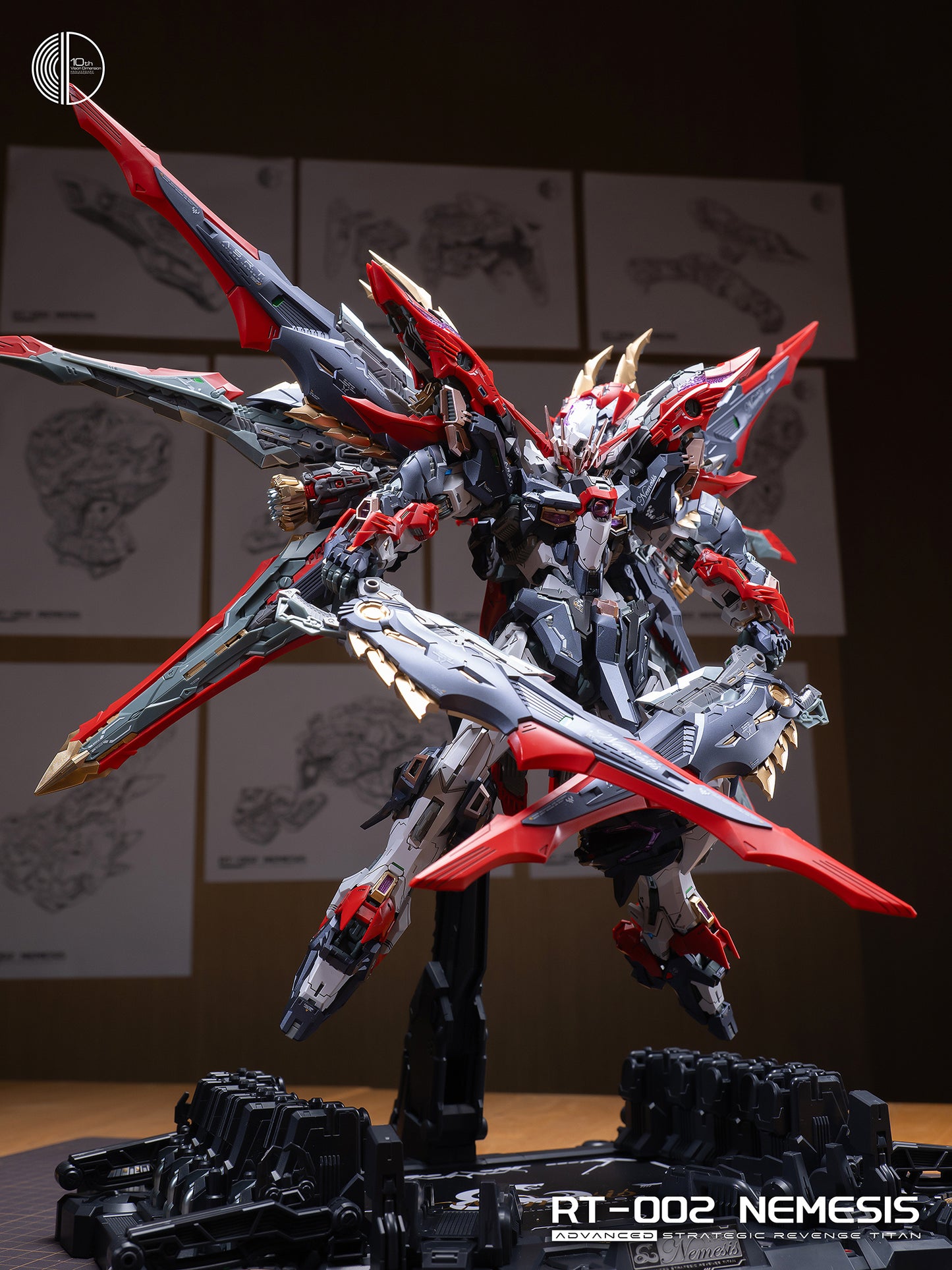 [In Stock] Infinite Dimension 1/100 MG Size RT-002 Nemesis 22cm Tall Model Kit