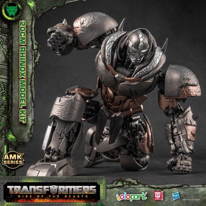 [In Stock] Yolopark Transformers Rise of the Beasts AMK Series 20cm Rhinox Pre-assembled Model Kit with Optimus Prime’s weapons