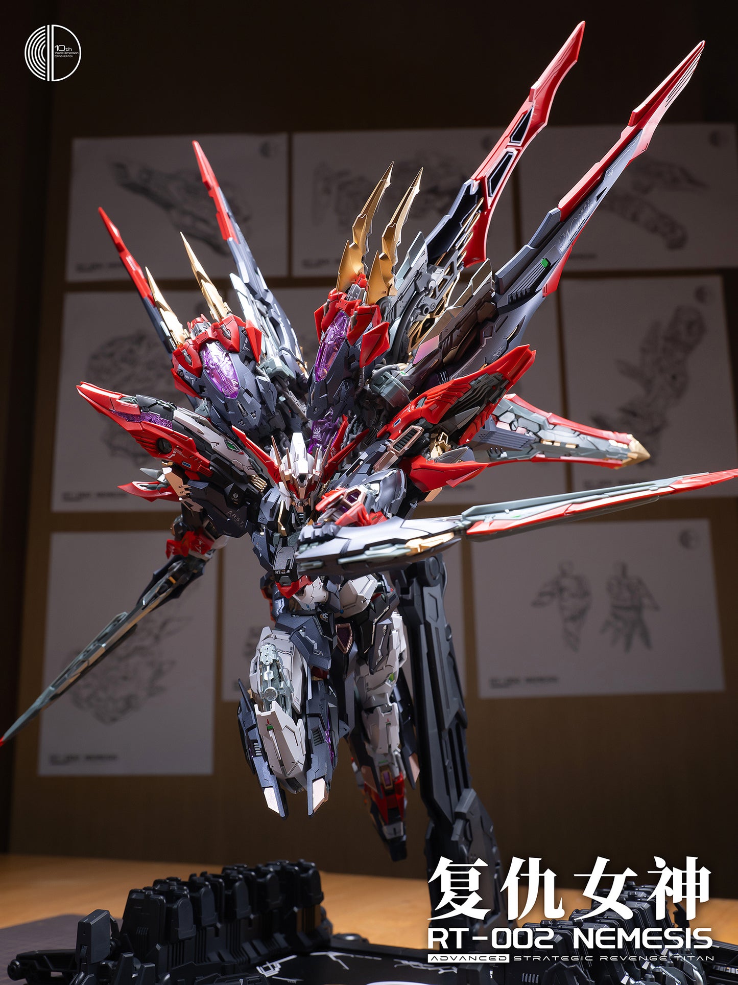 [In Stock] Infinite Dimension 1/100 MG Size RT-002 Nemesis 22cm Tall Model Kit