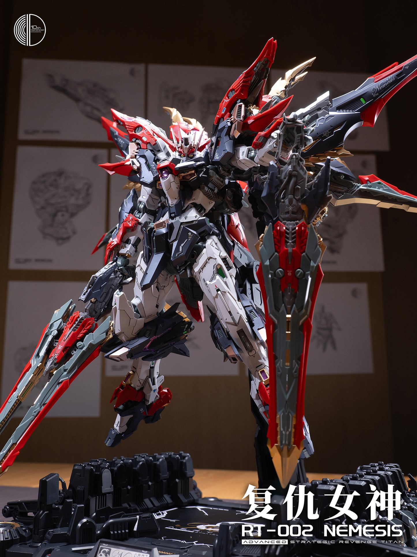 [In Stock] Infinite Dimension 1/100 MG Size RT-002 Nemesis 22cm Tall Model Kit