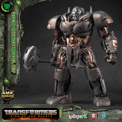 [In Stock] Yolopark Transformers Rise of the Beasts AMK Series 20cm Rhinox Pre-assembled Model Kit with Optimus Prime’s weapons