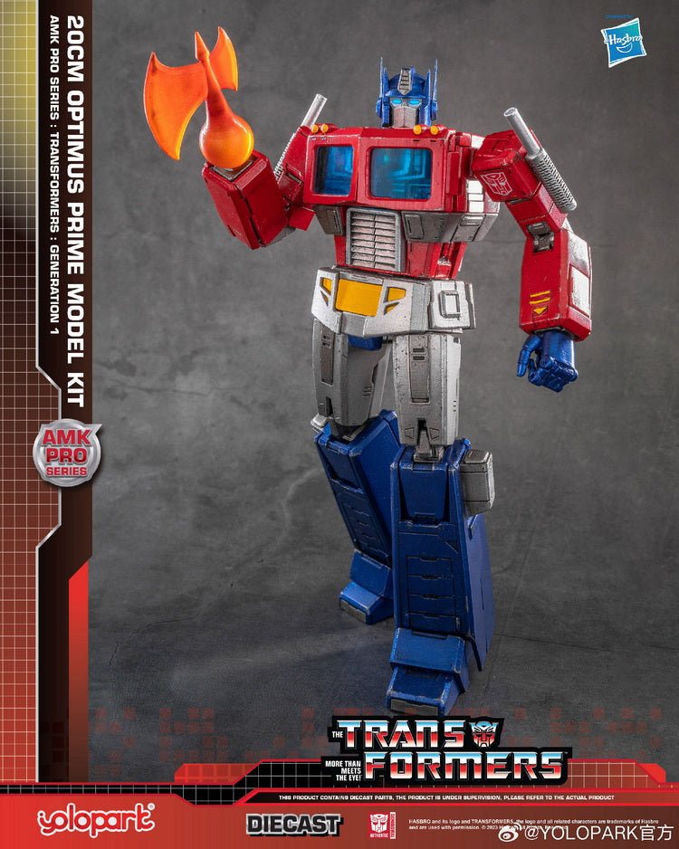 [In Stock] Yolopark Transformers Amk Pro G1 Optimus Prime Model Kit 20cm Tall