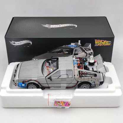[In Stock] Hot Wheels 1:18 Elite Back To The Future DMC DeLorean Diecast Car