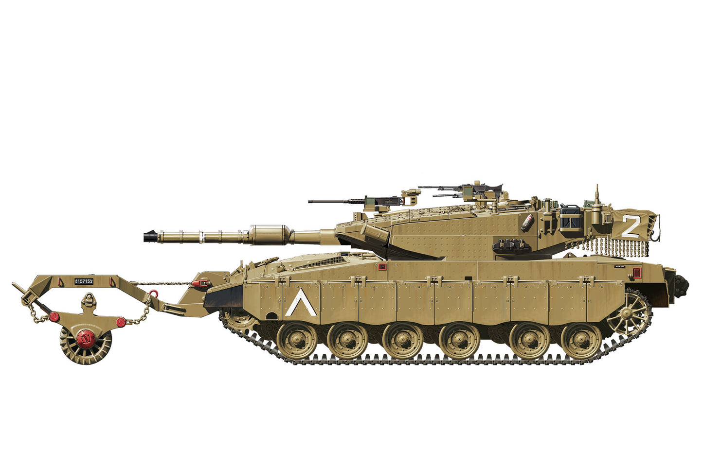 Meng 1/35 ISRAEL MAIN BATTLE TANK MERKAVA Mk.3 BAZ w/NOCHRI DALET MINE ROLLER SYSTEM Plastic Model Kit TS-005